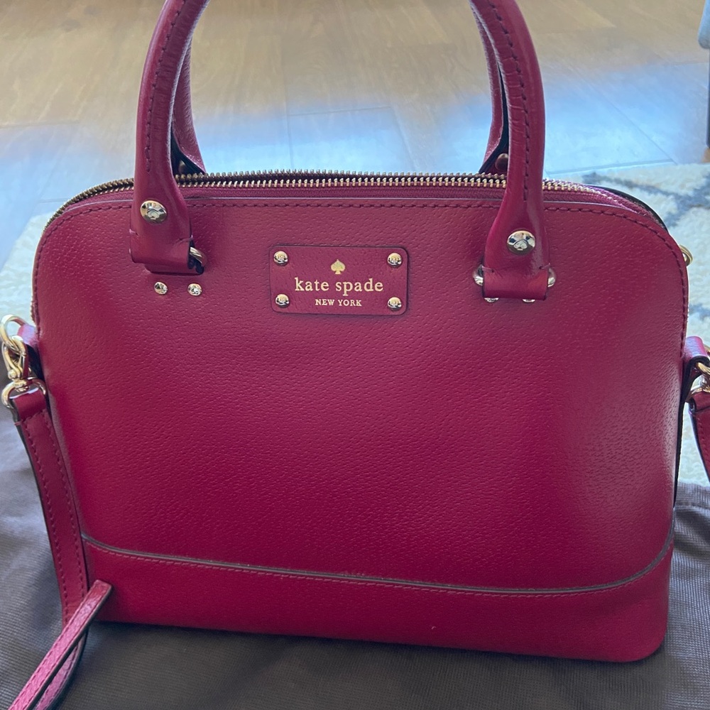 Kate Spade Medium Satchel Bag in Raspberry